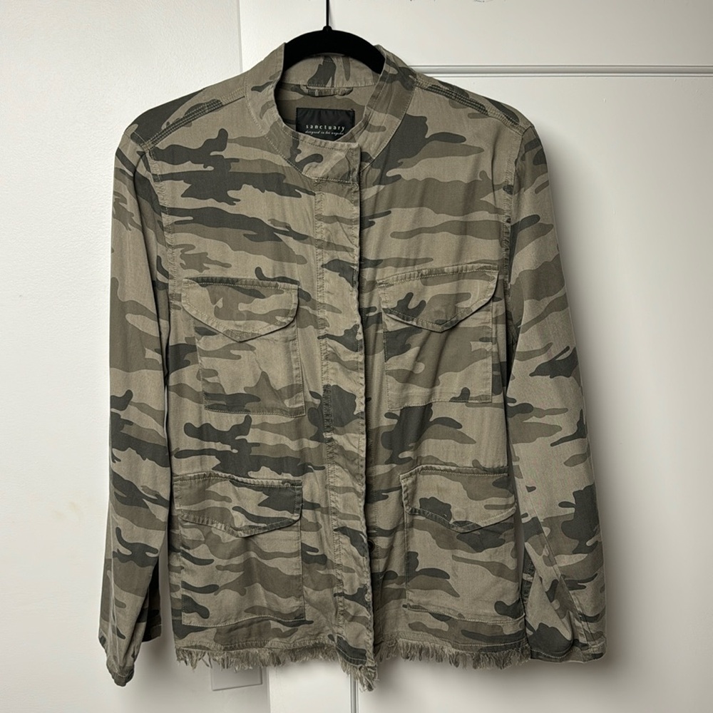 Sanctuary Camo Jacket - Fringe Bottom